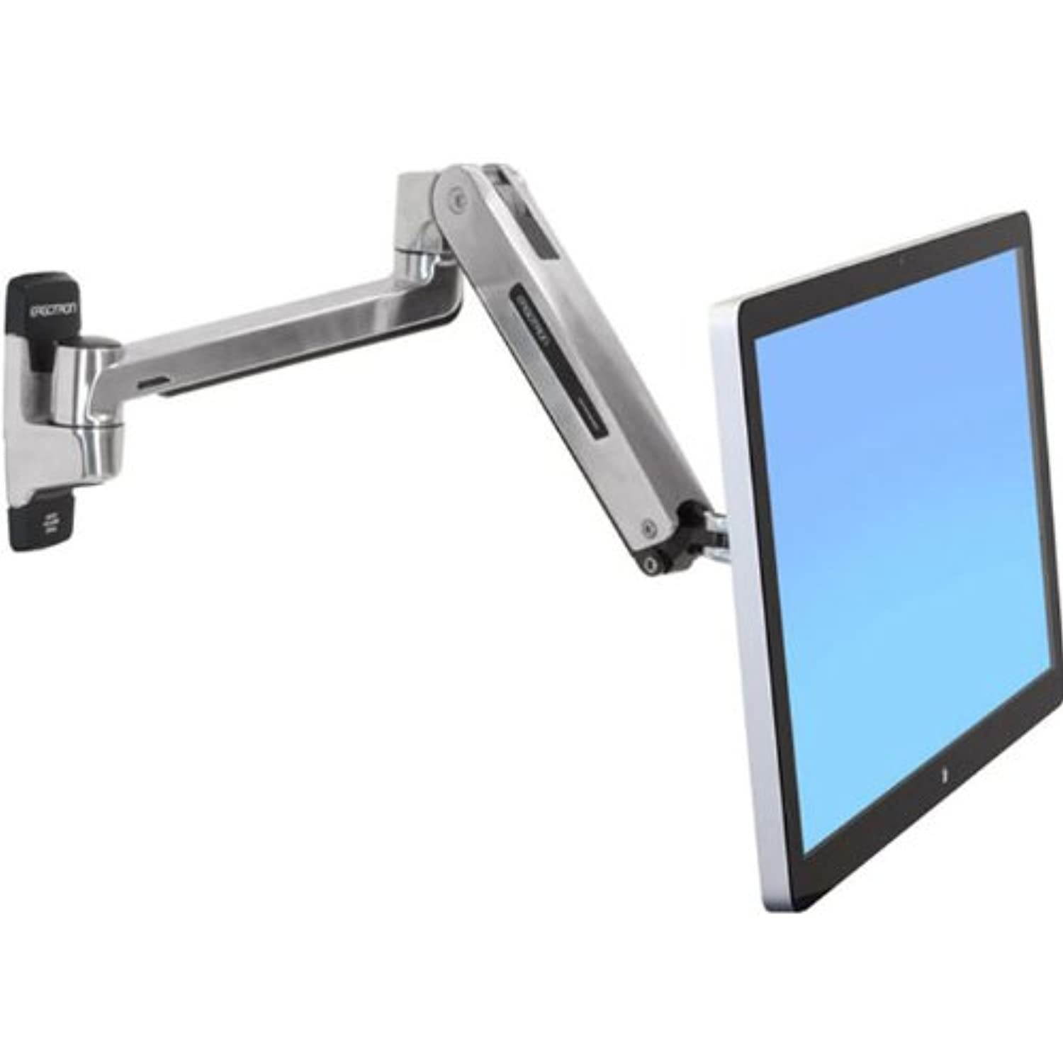 Ergotron LX HD Sit-Stand Wall Mount LCD Arm - Wall Mount, Polished Aluminum