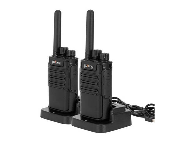 Walkie-Talkie USB 2pcs F8 2W 1500mAh 16-Channel Black Detachable Panel Fixed Antenna USB Integrated Charger Adult Analog Walkie-Talkie,WT02