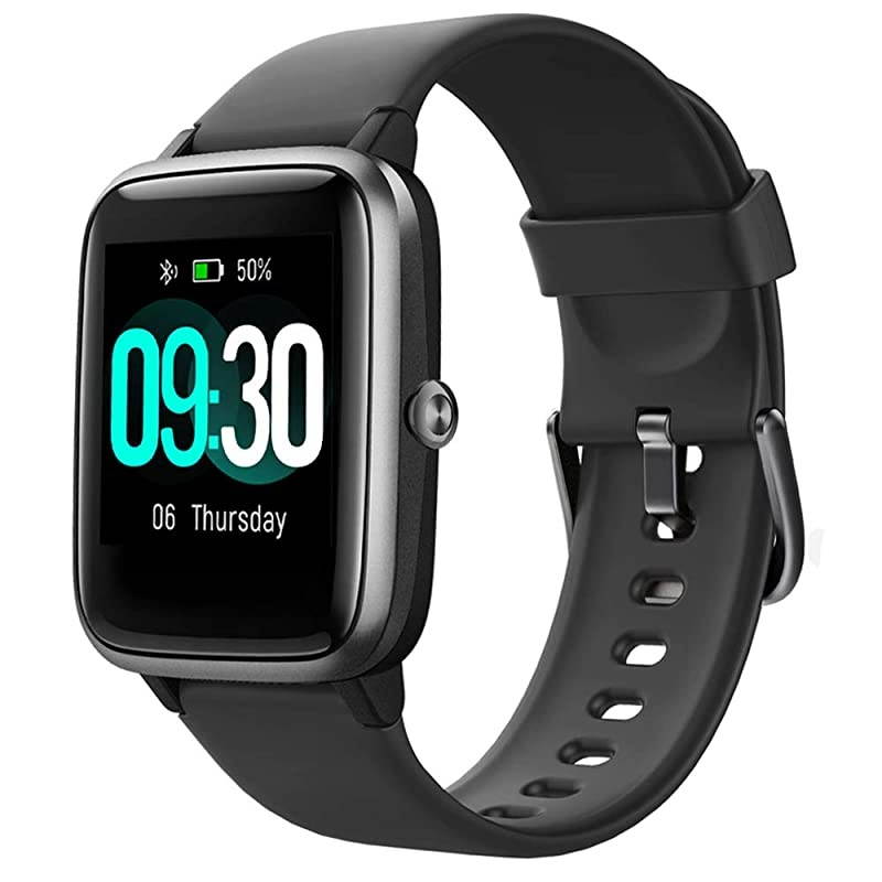 Smart Watch for Android Phones and iOS Phones Compatible iPhone Samsung IP68 Swimming Waterproof Smartwatch Fitness Tracker Fitness Watch Heart Rate Monitor Smart Watches for Men Women Black