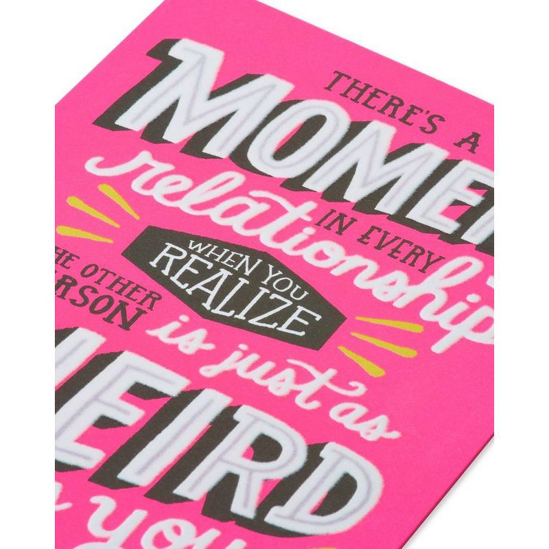 Funny Weird Valentine's Day Card with Flocking