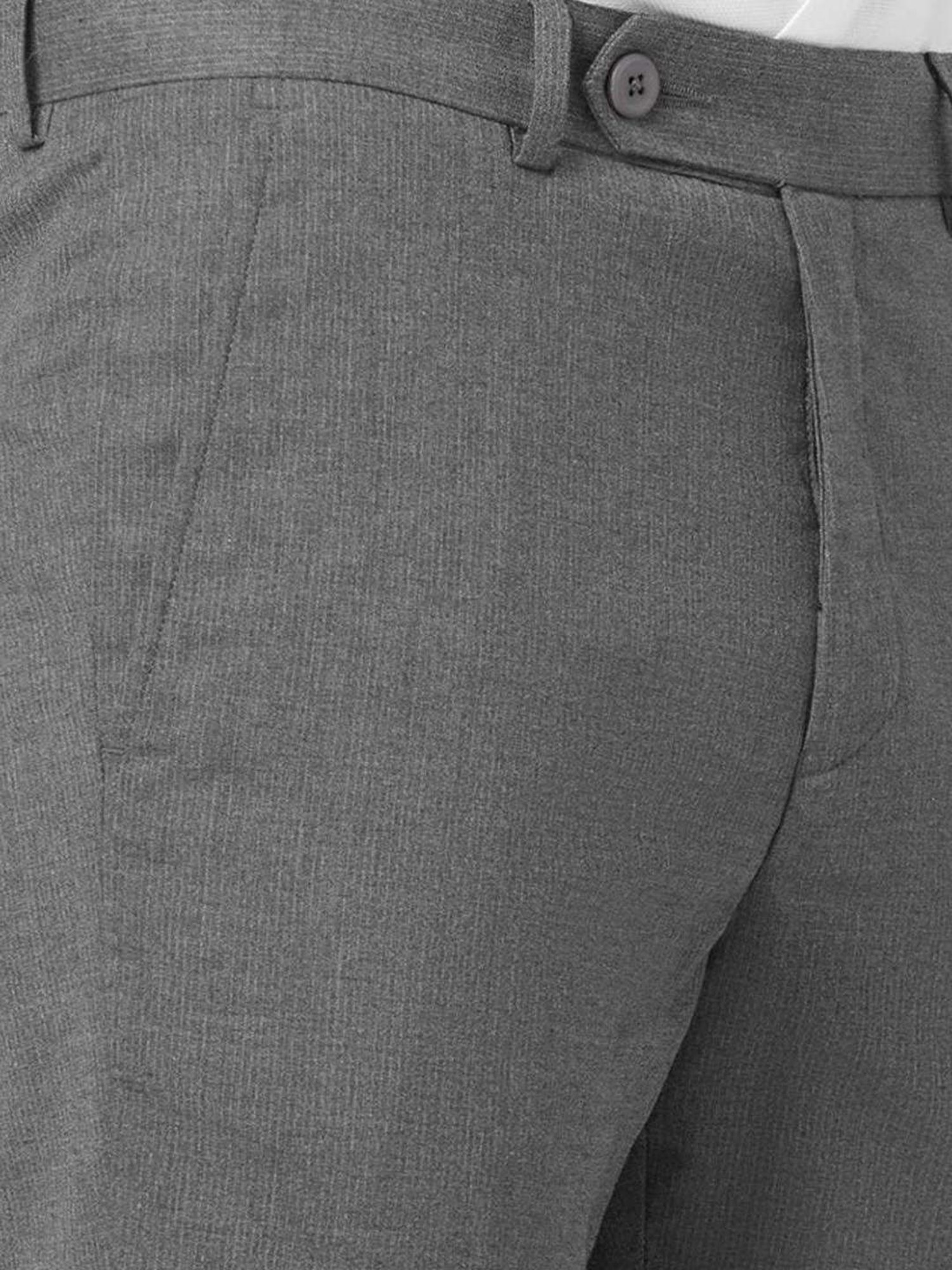 Byford By Pantaloons Grey Slim Fit Self Pattern Trousers