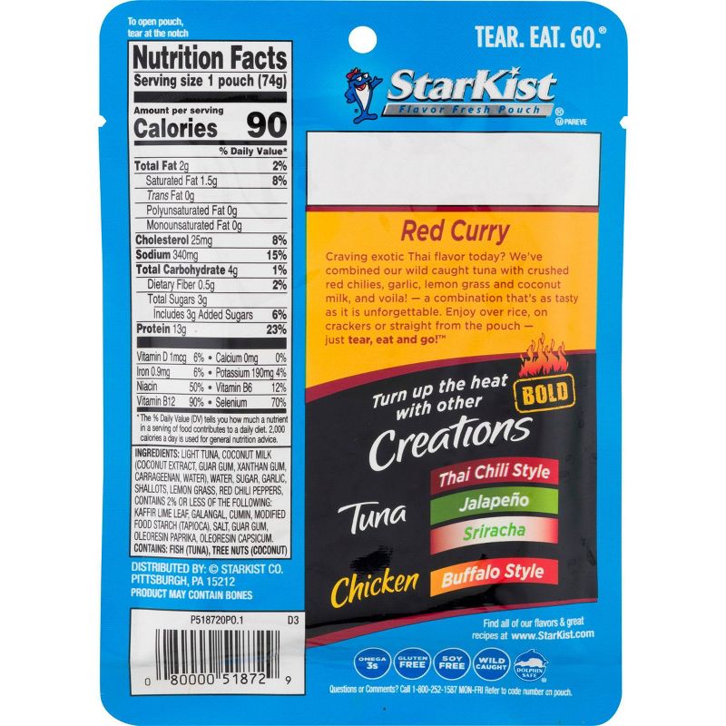 StarKist Tuna Creations Red Curry with Coconut - 2.6oz