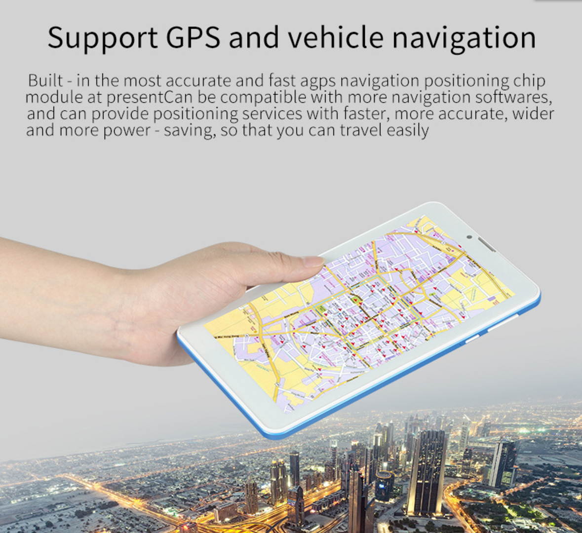 7" Quad Core 3G Phablet, Android Phone Tablet, Android 6.0, 1024 x 600 IPS Screen, Dual Camera, Unlocked GSM w/Dual Sim Card Slot, 2G/3G Phablet 4GB Storage