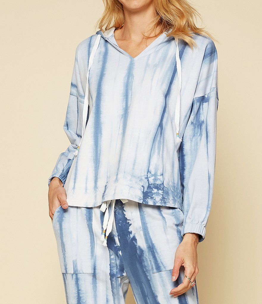 Skies Are Blue Tie Dye Coordinating Long Sleeve Hoodie