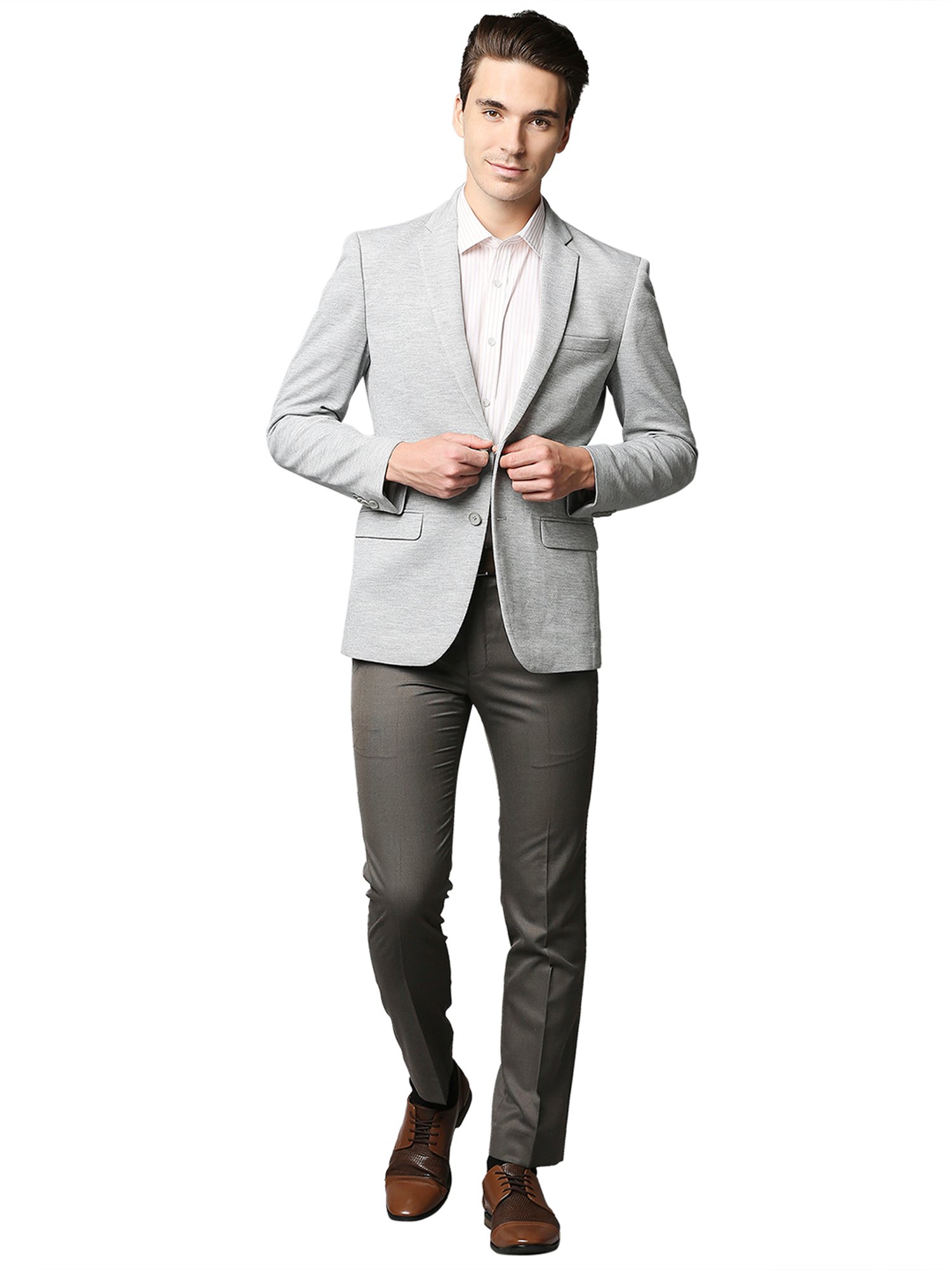Park Avenue Grey Full Sleeves Blazer
