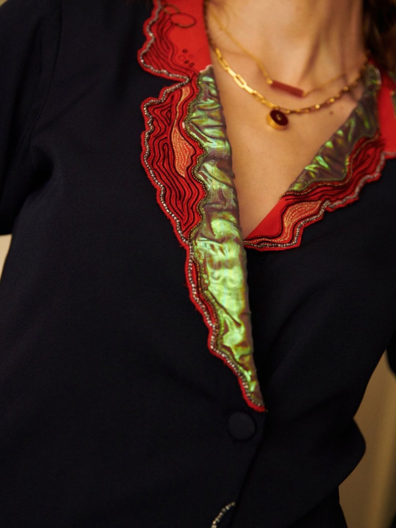 Cin Cin Navy Blue Audace Party Edit Elfin Jacket With Pant