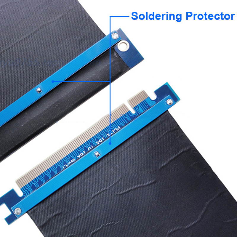 Enlabs PCIE3RISER25CM PCIE 3.0 x16 Shielded PCI Express Extender Riser Cable - GPU PCIe 16X Horizontal 180 Degree Socket Extension Card - 9.84&ldquo;