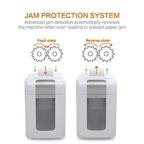 Bonsaii EverShred Pro 3S16 Heavy duty 12-Sheet Cross-Cut Paper/CD/Credit Card Shredder, Quiet Operation with 60 Minutes Running Time, White