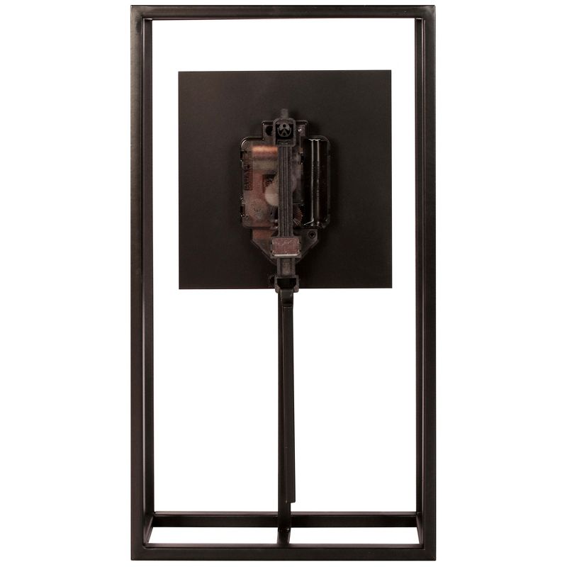 Infinity Instruments 20090BK-933 7.25 x 13 Inch Decorative Modern/Minimalist Pendulum Tabletop Clock, Black