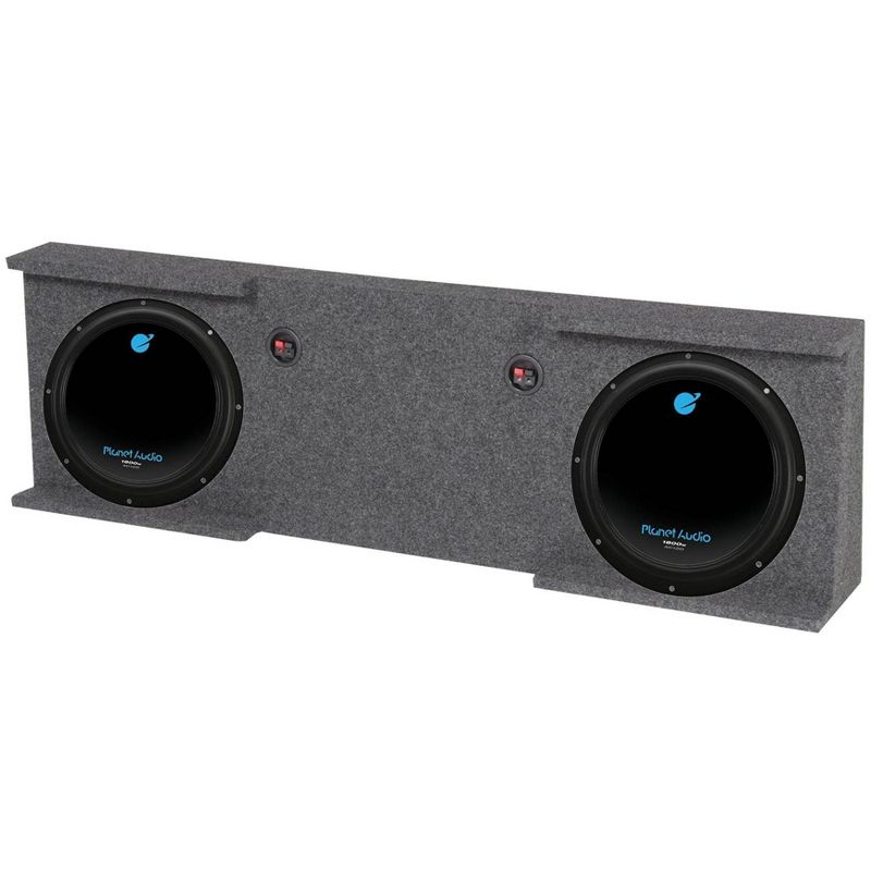 GMC Chevy Crew Cab 07-13 10" Box Enclosure + 2) Planet Audio AC10D 1500W Subs