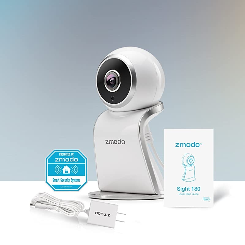 Sight 180 Full HD 1080p Wireless Security Camera System Two Way Audio 180 Degree Viewing Angle, Works with Alexa