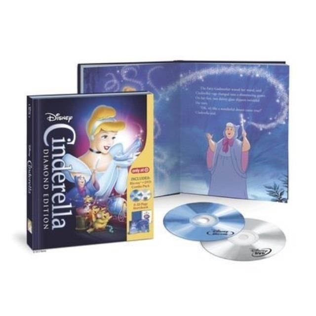 cinderella diamond edition dvd + blu ray + storybook bluray