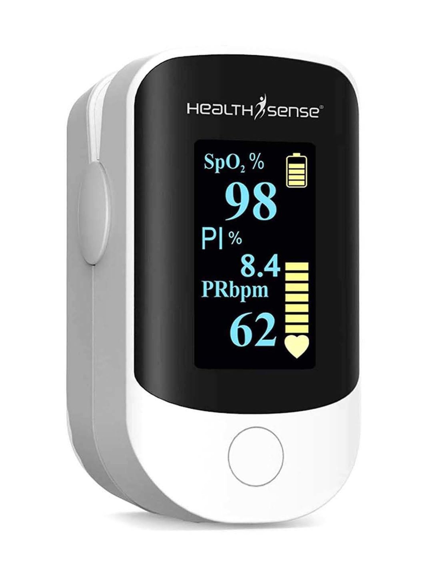 HealthSense Accu-Beat FP-910 OLED Fingertip Pulse Oximeter (White)