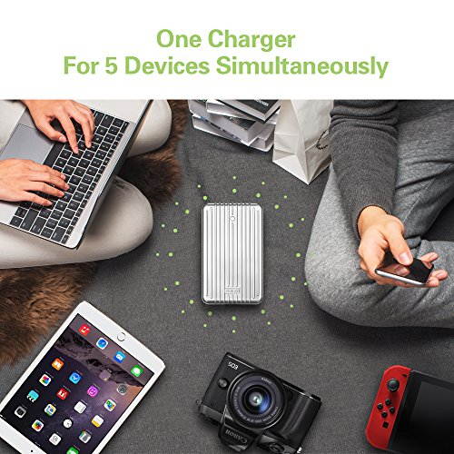 zendure a8pd 26800mah usb-c portable charger - 30w pd power bank (2 in 1 cable, led digital screen), 5-port quick charge extern