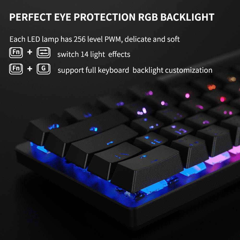 STOGA 60% Mechanical Gaming Keyboard, RGB Small Compact 61-Key USB-C Wired Brown Switch Mini Gaming/Office Portable Computer Keyboard