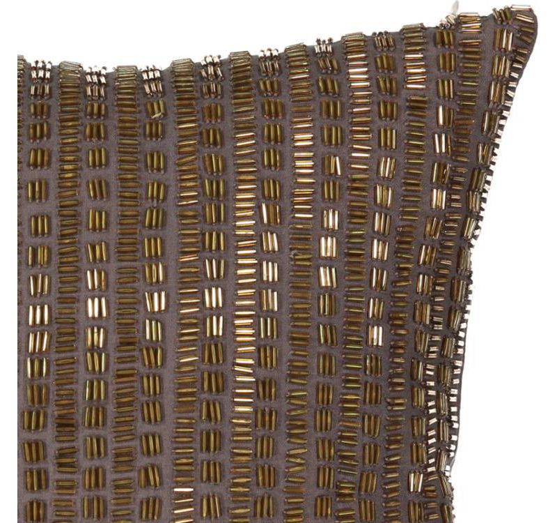 Beautyrest 14"x14" Sandrine Beaded Throw Pillow Brown