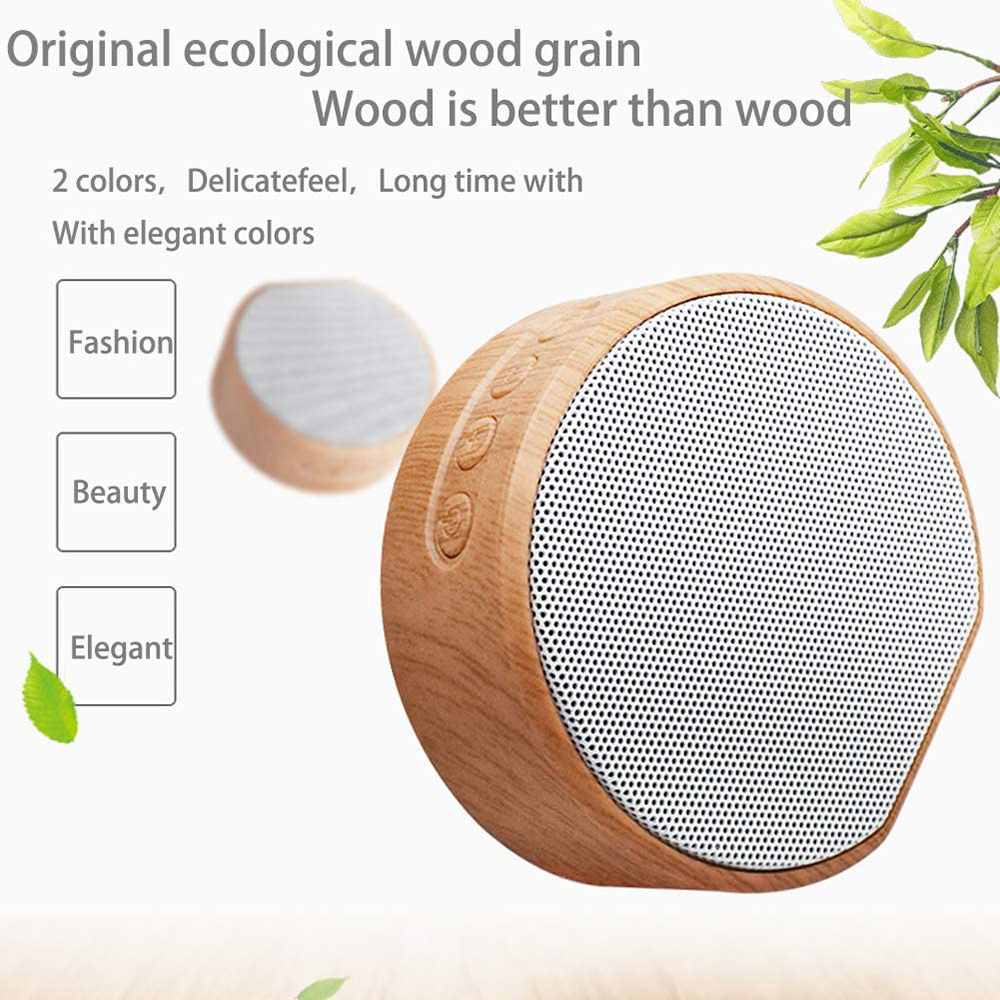 Wood Grain Wireless Bluetooth Speaker Mini Card Subwoofer Computer Mini Speaker