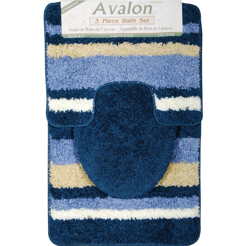 3pc Avalon Luxe Bath Set Navy - Home Dynamix