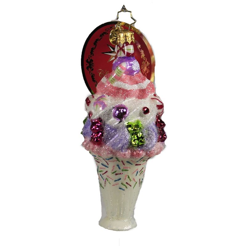 Christopher Radko 5.25" I Scream You Scream Ornament Ice Cream Sundae  -  Tree Ornaments