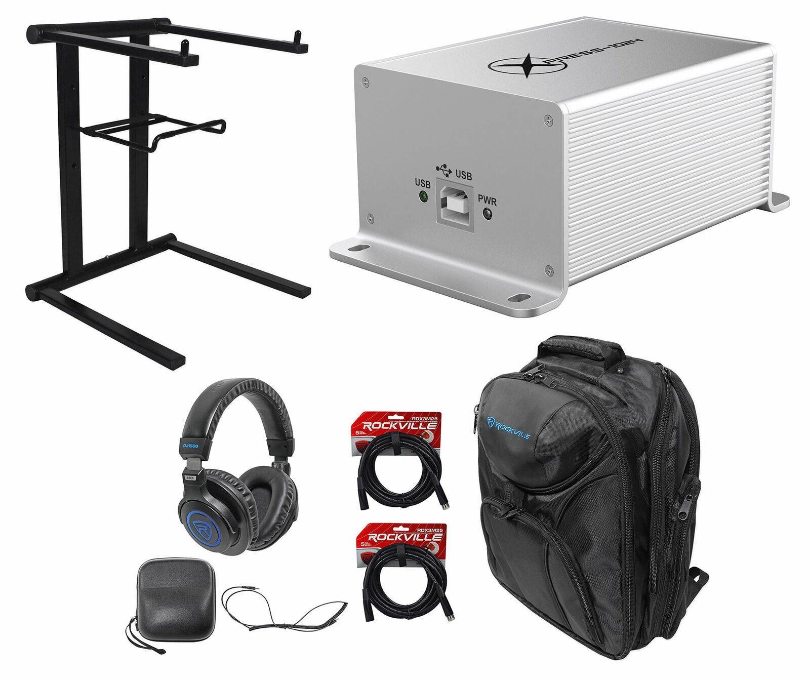 Chauvet DJ XPRESS 1024 DMX Interface for ShowXpress+Headpones+Backpack+Stand