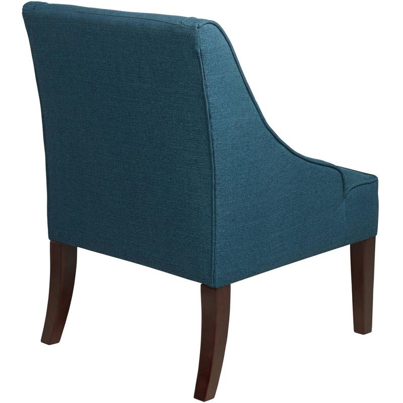 Elm Lane Dixon Blue Fabric Swoop Arm Chair
