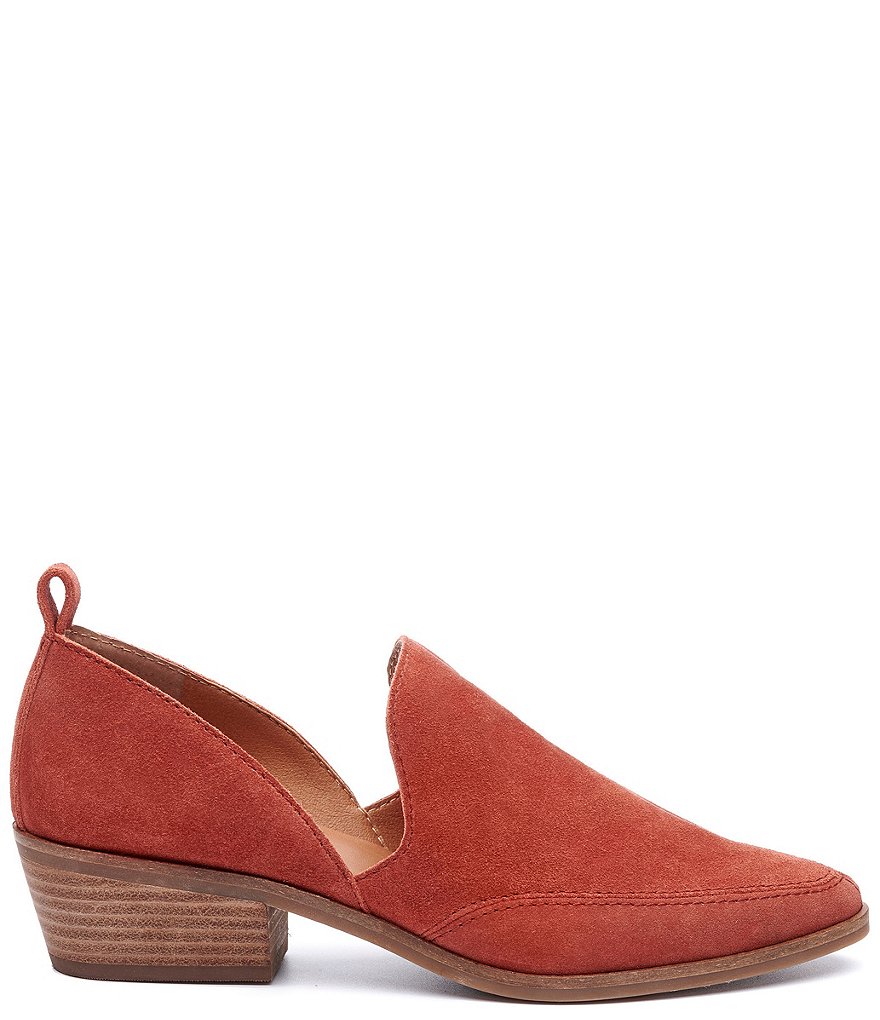 Lucky Brand Mahzan Leather Side Slit Pointed Toe Loafers