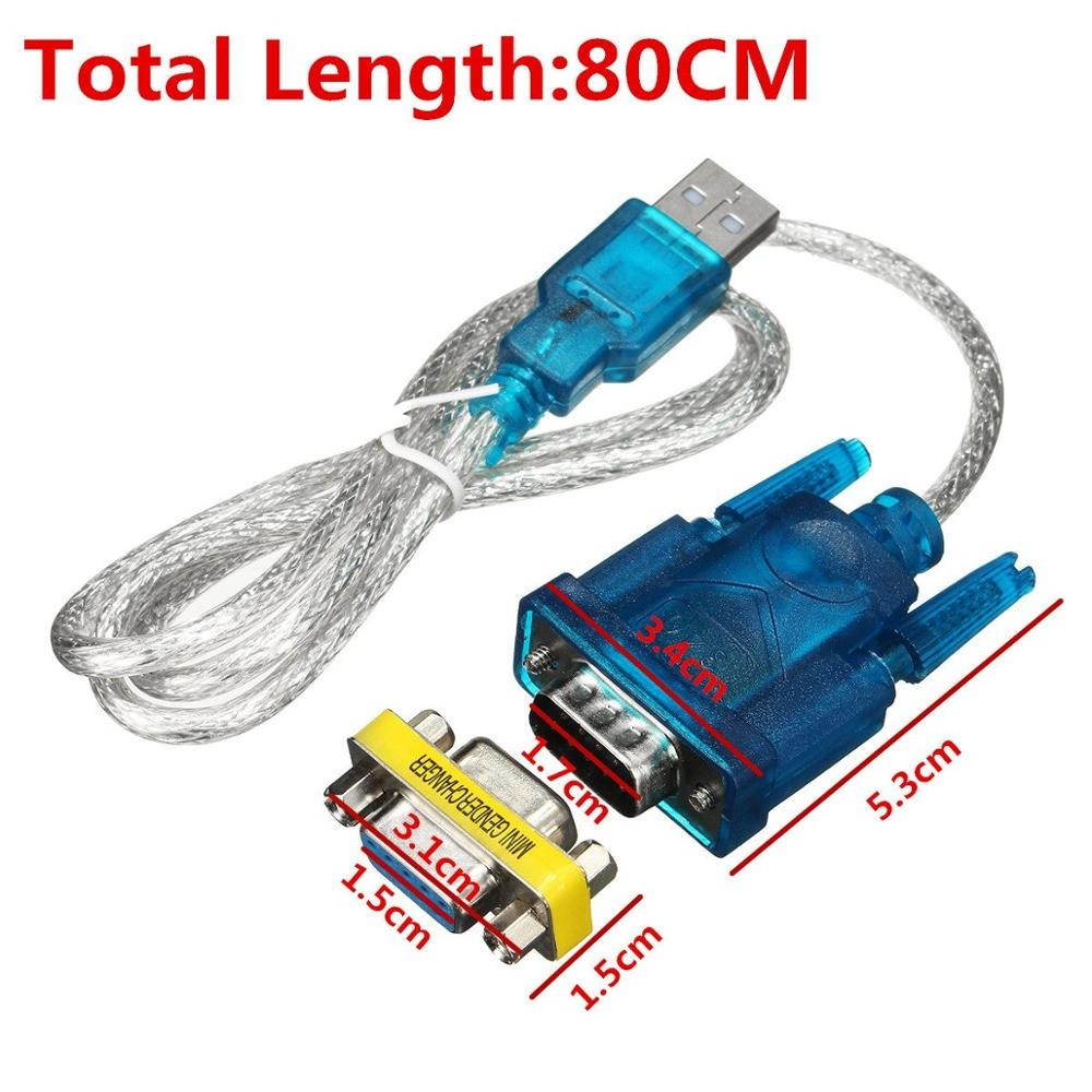USB To RS-232 DB9 9-pin Serial Cable Adapter , component to vga 80cm ,With Female Adapter Supports for Win8 Computer Components