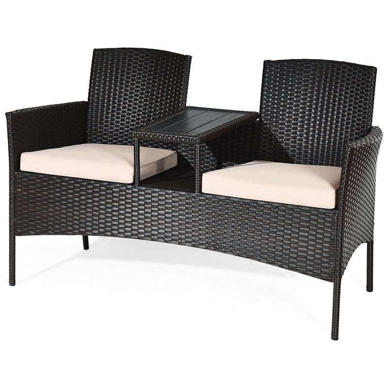 La Sola 3pc Metal Bistro Set - Black/Bronze - Christopher Knight Home