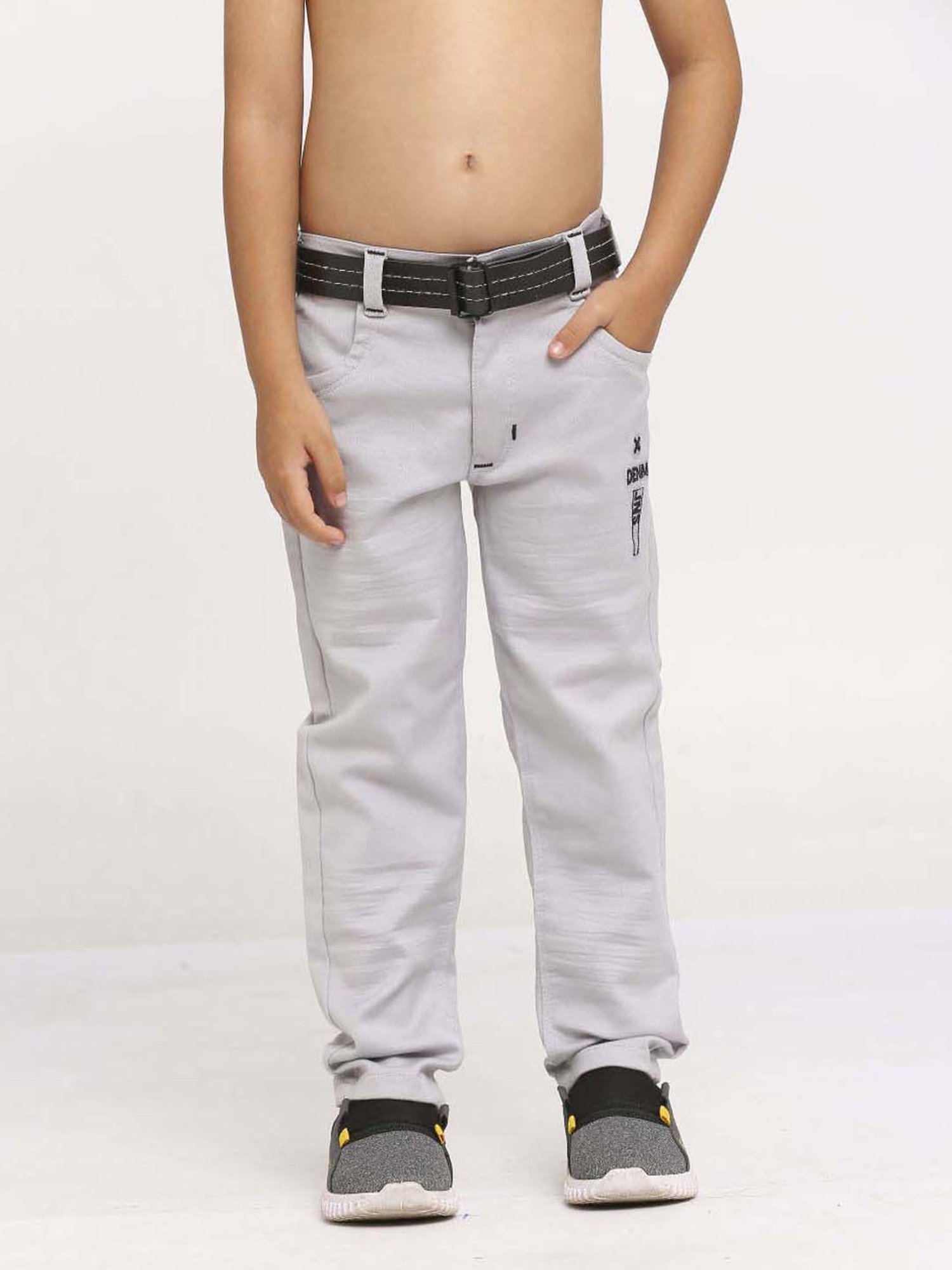 Kids Island Boys Black & Grey Printed Full Sleeves Clothing Set