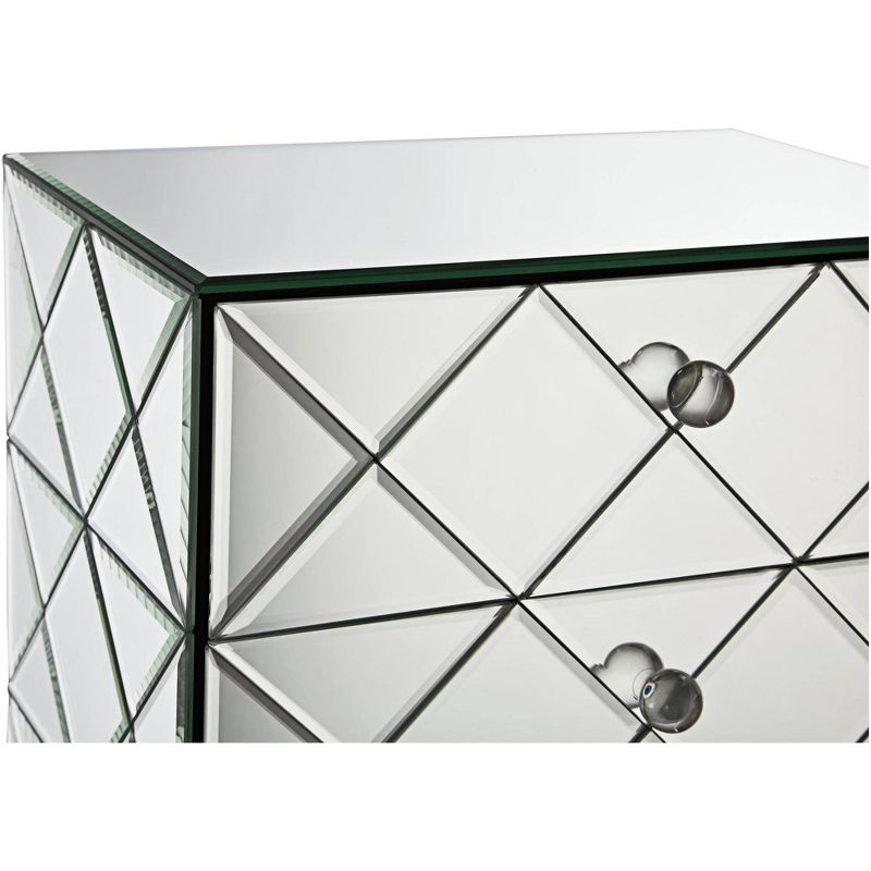 Studio 55D Newry 3-Drawer Silver Mirrored Jewelry Box