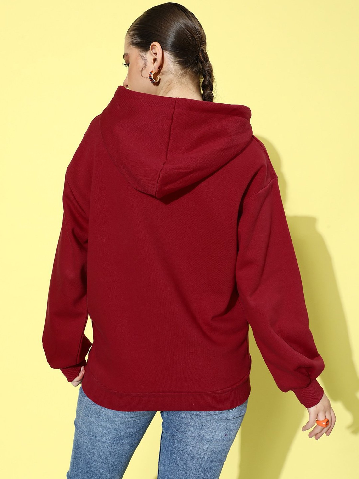 Dillinger Red Cotton Graphic Print Hoodie