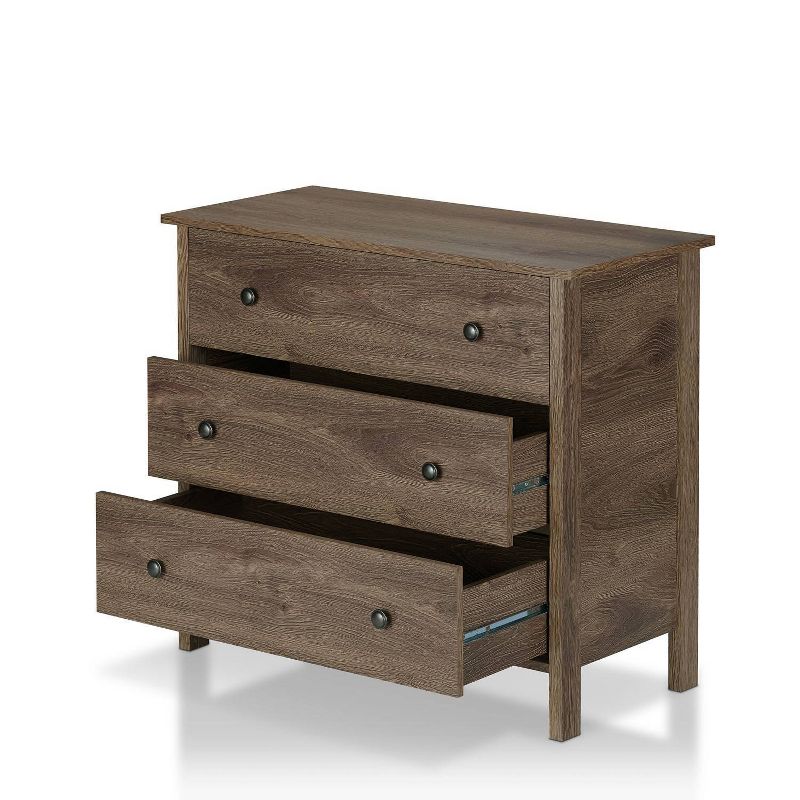 Ceclila 3 Drawer Dresser Walnut - miBasics