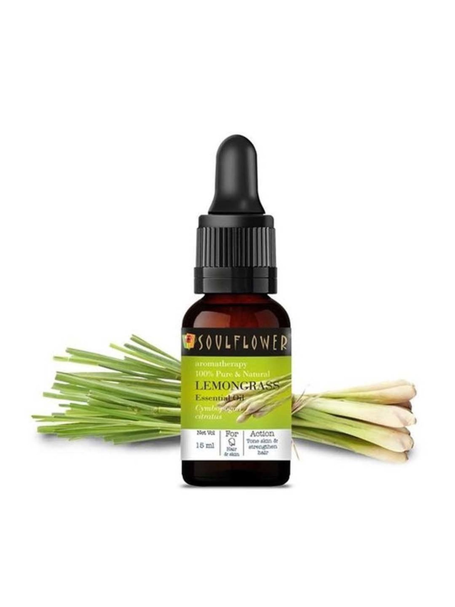 Soulflower Lemongrass Essential Oil - 15 ml