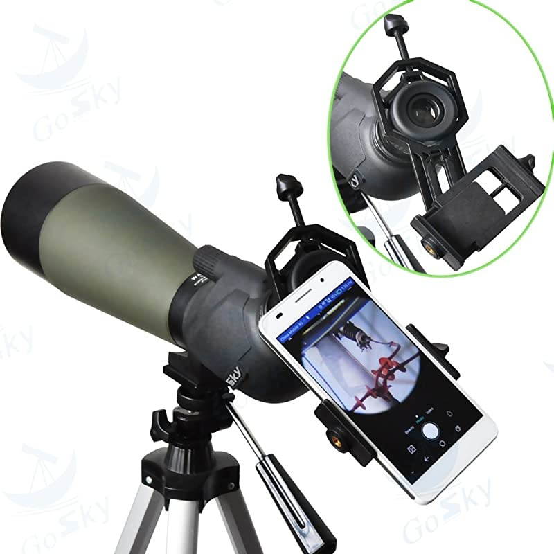 Big Type Universal Smartphone Adapter Mount for Spotting Scope Telescope Binocular Monocular, Black