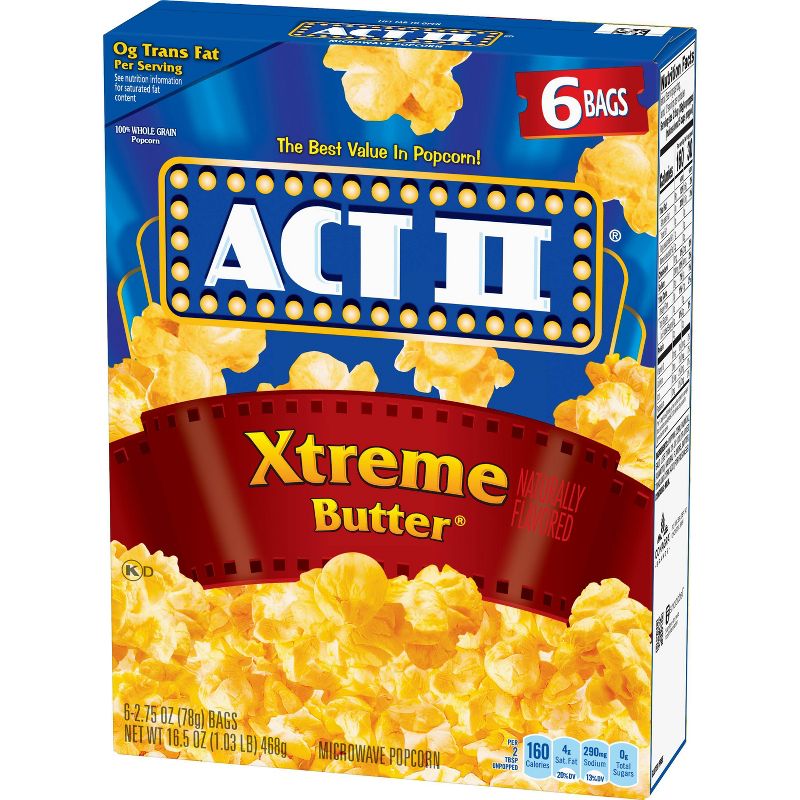 Act II Extreme Butter Microwave Popcorn - 16.5oz