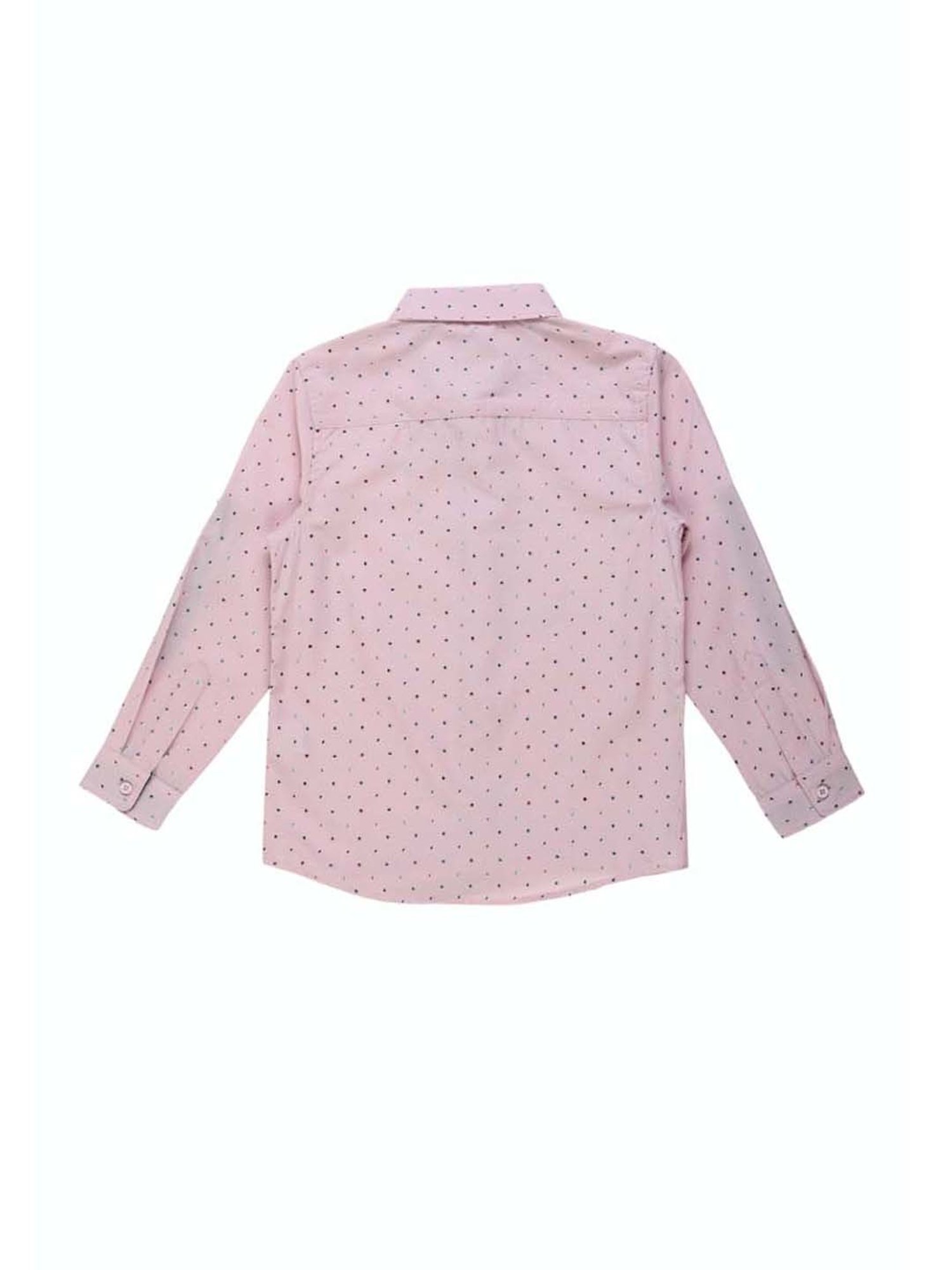 Allen Solly Kids Pink Printed Full Sleeves Shirt