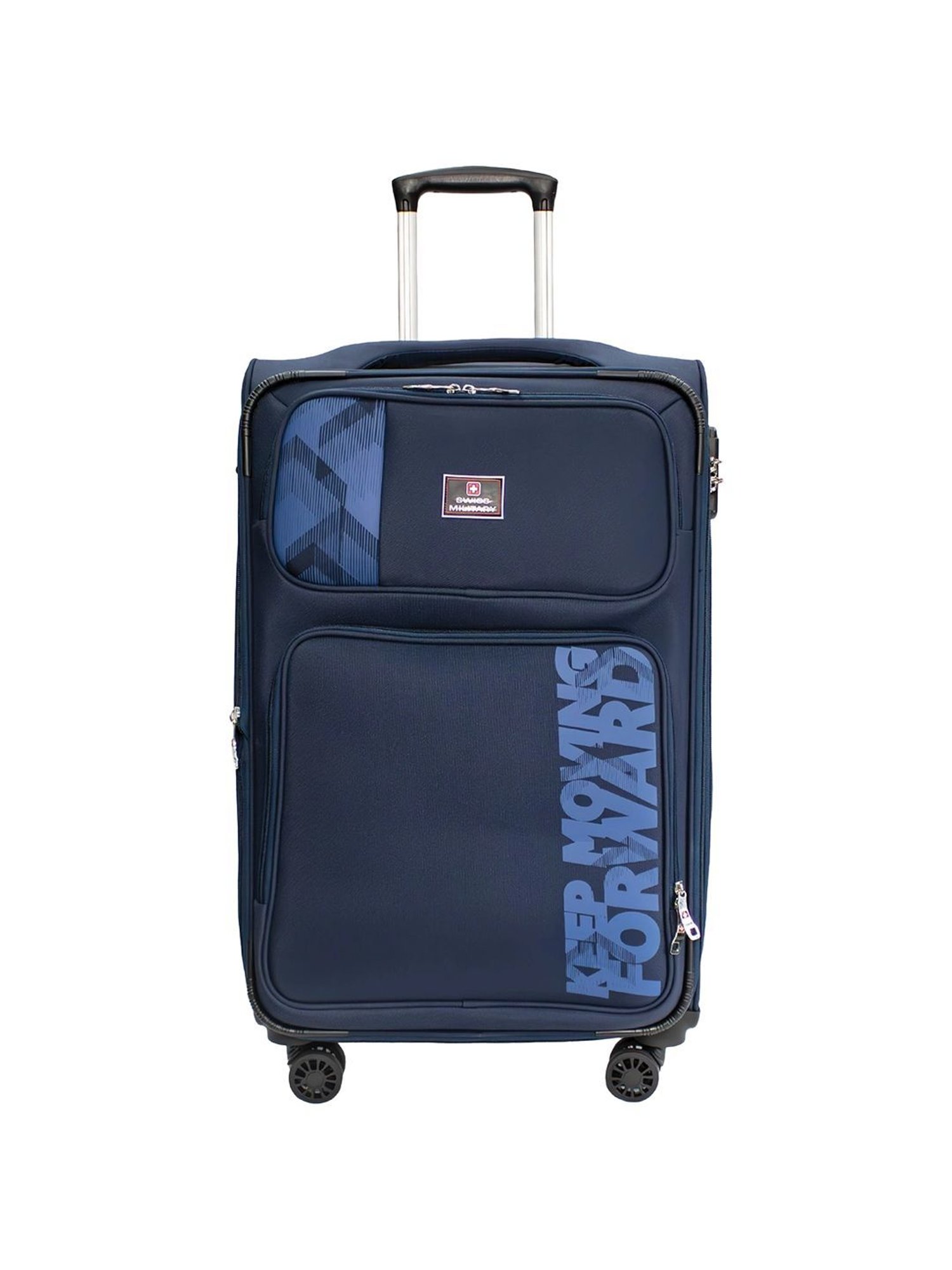 Swiss Military Navy 8 Wheels Medium Check-in Luggage