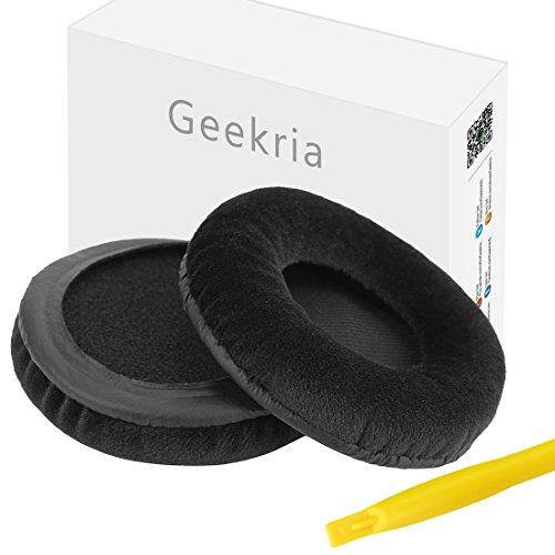 Geekria Earpads for Sony MDR-V150 V200 V250 V300 V400 ZX300 Headphones Replacement Ear Pad / Ear Cushion / Ear Cups / Ear Cover / Earpads Repair Parts with Repair Tool (Velvet Black)
