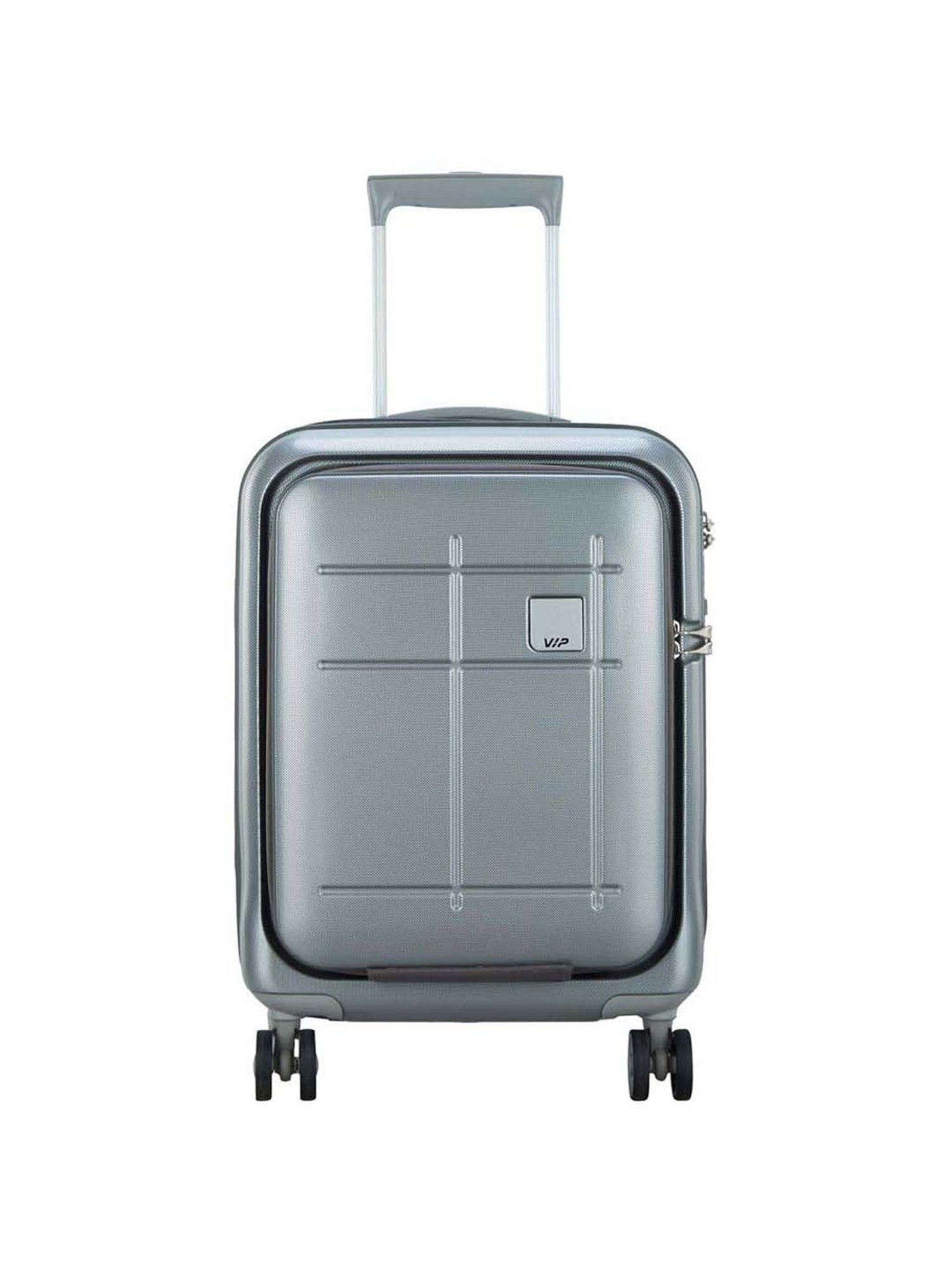 VIP Zorro Silver Textured Hard Cabin Trolley Bag - 38 cm