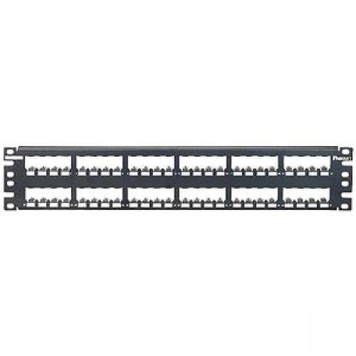 Panduit CP48BLY Mini-Com All Metal Shielded Modular Patch Panel - Patch Panel - Black - 2U - 19 Inch - 48 Ports