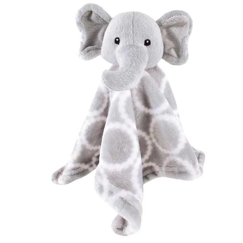 Hudson Baby Infant Plush Blanket with Security Blanket, Neutral Elephant, One Size