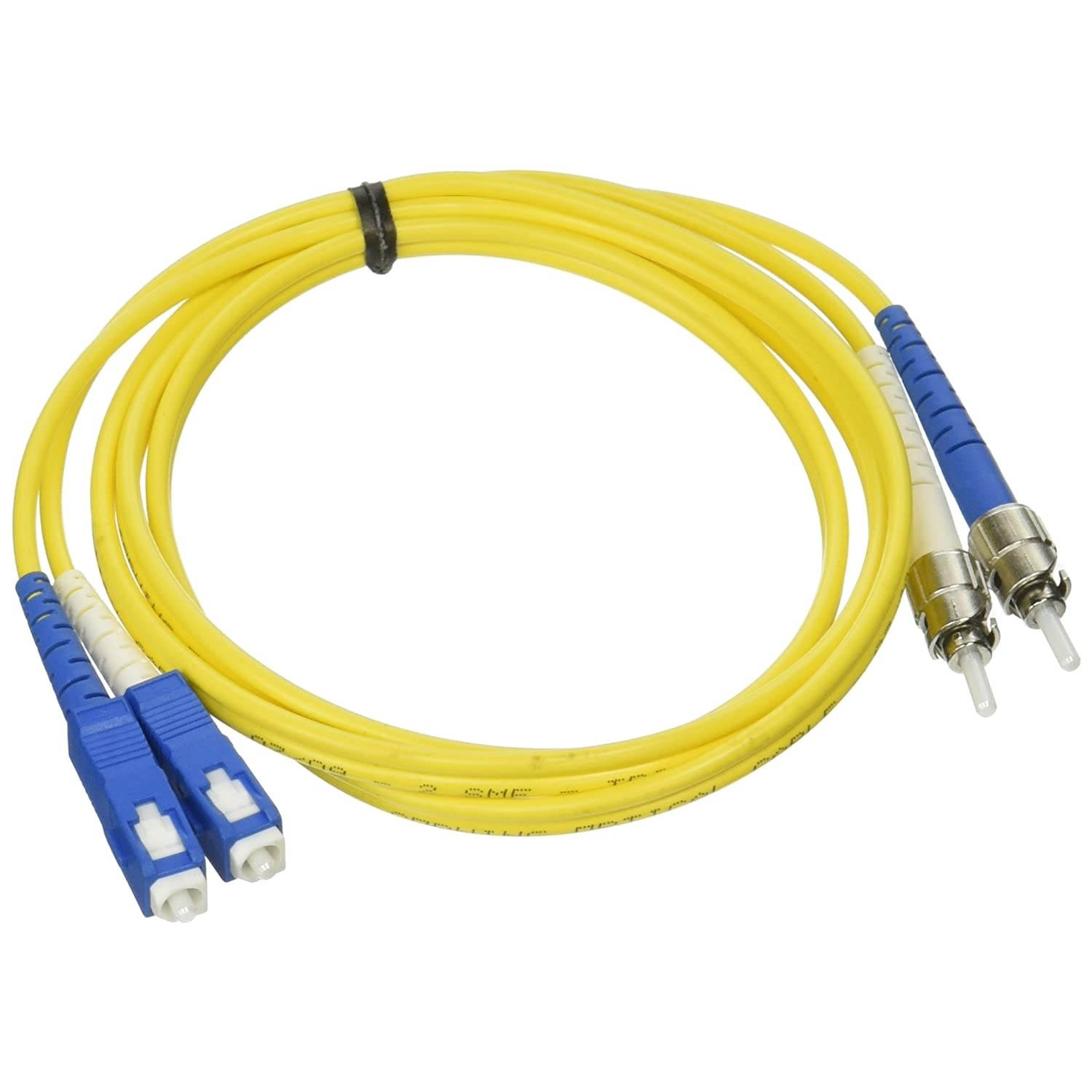 C2G/Cables to Go 14445 SC-ST 9/125 OS1 Duplex Single-Mode PVC Fiber Optic Cable (1 Meters, Yellow)