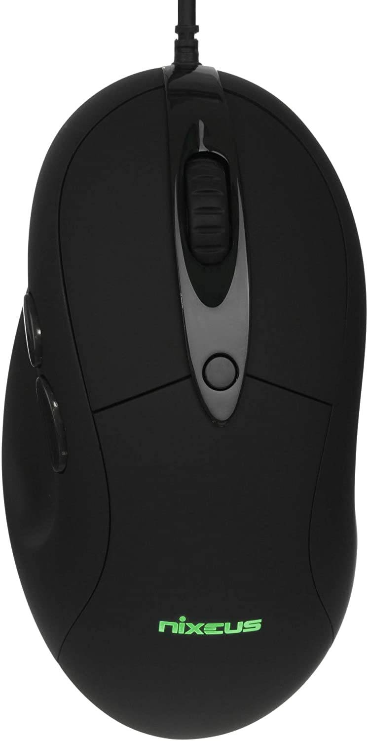 Nixeus Revel FIT Ergonomic Gaming Mouse PMW 3360, Rubberized Black - PC, Mac
