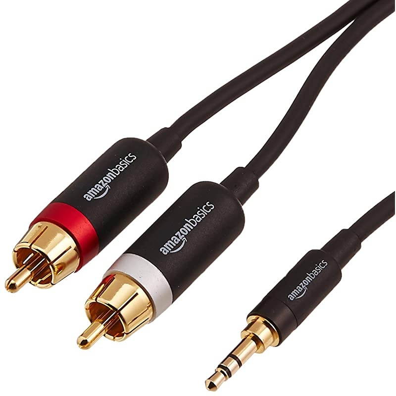 35mm to 2Male RCA Adapter Cable 4 Feet 5Pack