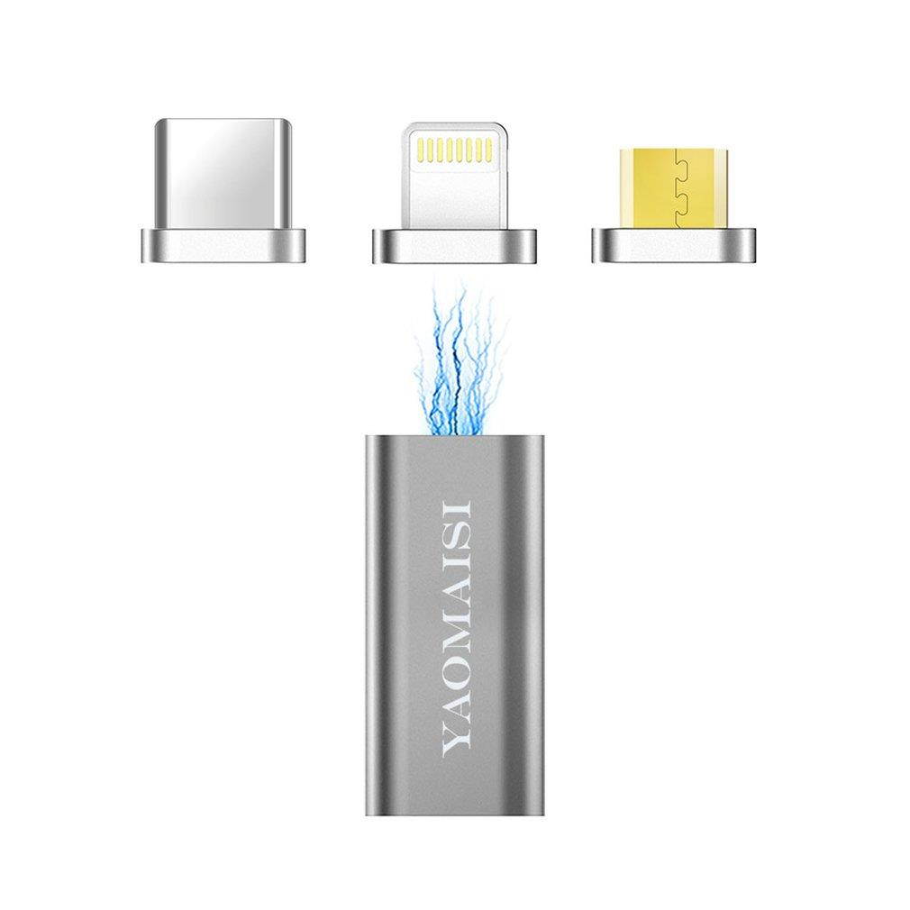 Magnetic Micro USB Adapter 3 In 1 Micro USB Converter for iPhone for Android