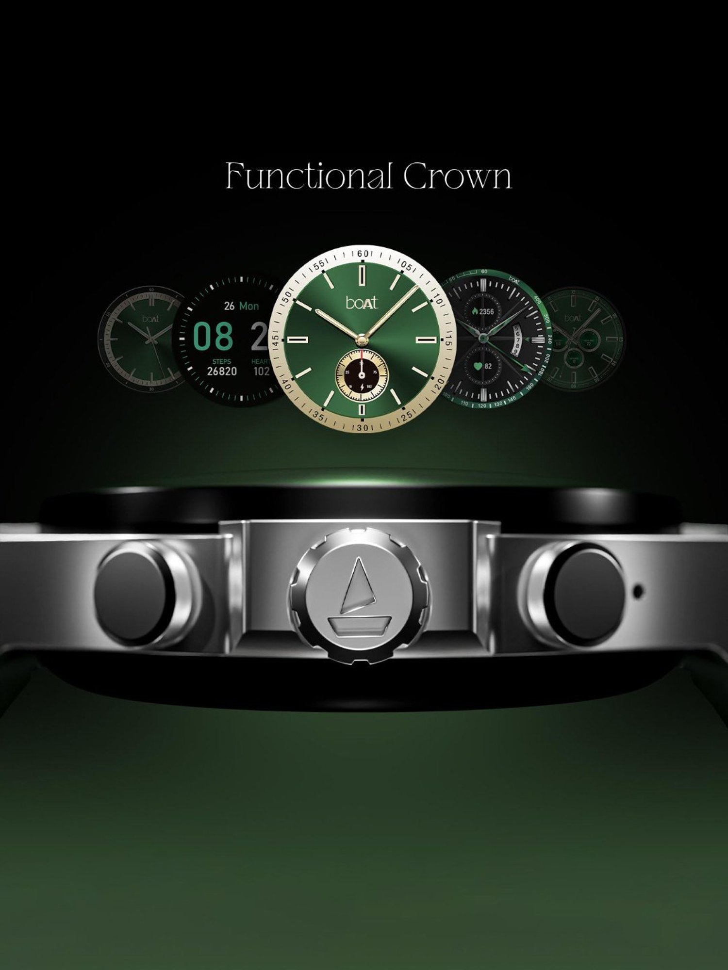 Boat Enigma X400 BT Calling Smartwatch with 1.45 inch AMOLED Display (Silver Chrome)