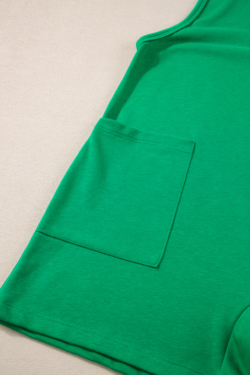 Bright Green Spaghetti Straps V Neck Pocketed Romper