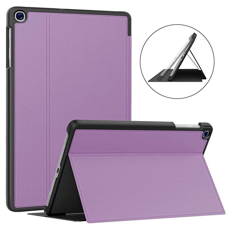 Galaxy Tab A 101 Case 2019 Premium Shock Proof Stand Folio CaseMulti Viewing Angles Soft TPU Back Cover for Samsung Galaxy Tab A 101 inch Tablet SMT510T515T517Violet