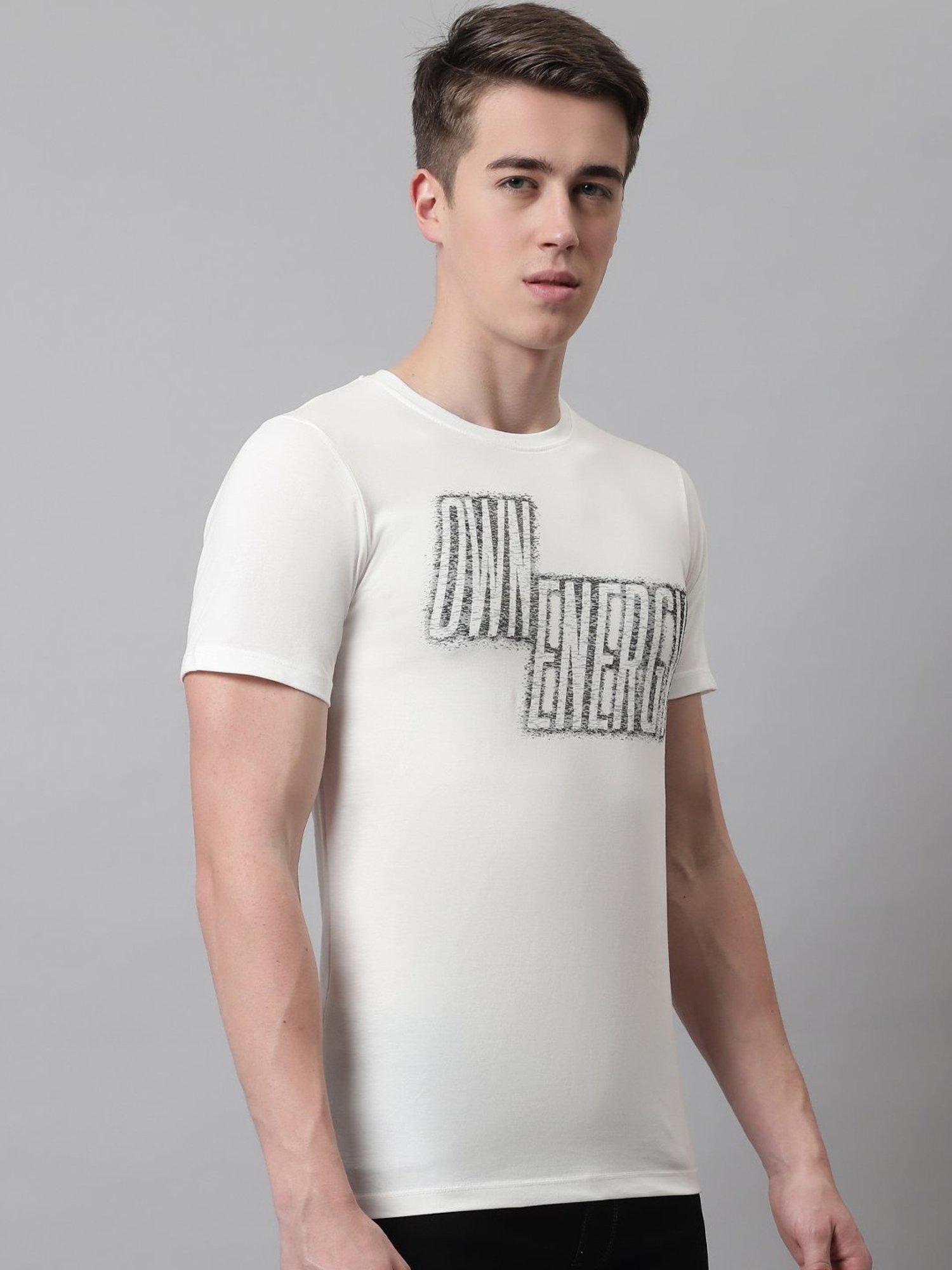 Venitian- Forbidden Clothing White Slim Fit Graphic Print Crew T-Shirt