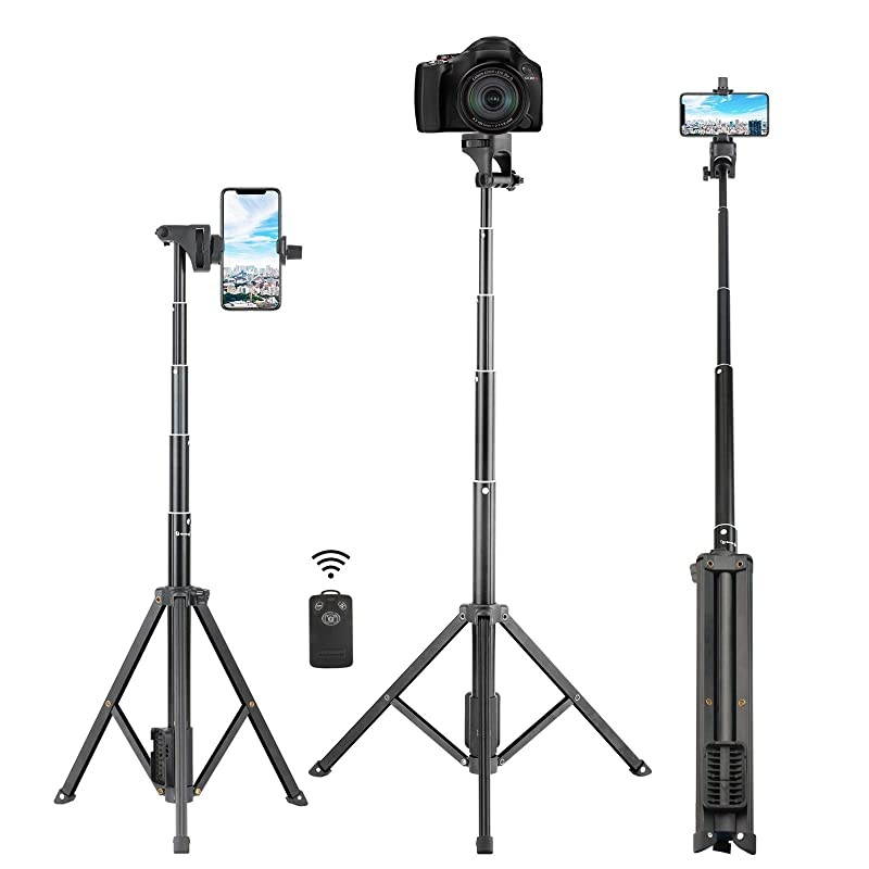 Selfie Stick Tripod  54 Extendable Selfie Stick with Phone Tripod Stand amp Wireless Remote for iPhone SE 11 Pro Max X 8 7 6 Galaxy Note 9 Android Perfect for Live StreamVlog Lightweight